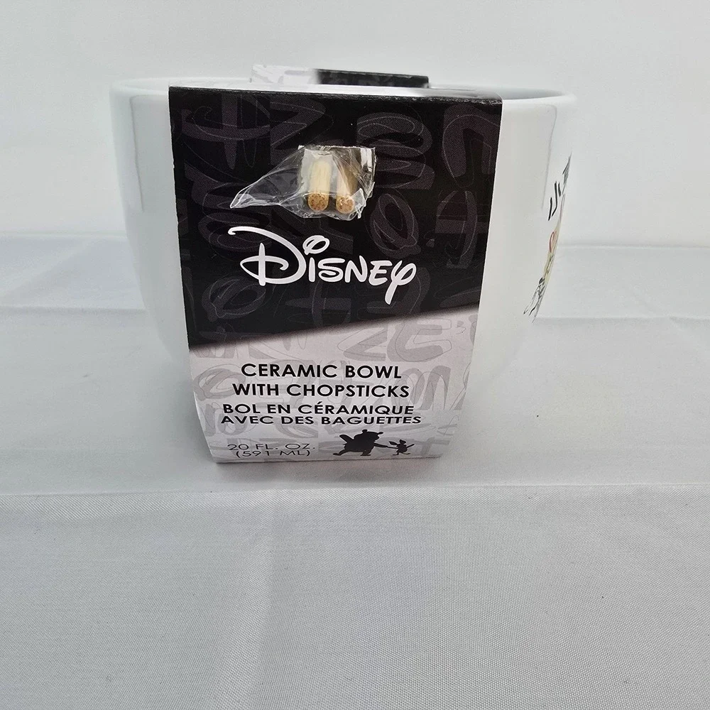 Disney Winnie the Pooh 20 oz Ceramic Ramen Bowl with Bamboo Chopsticks NEW‎